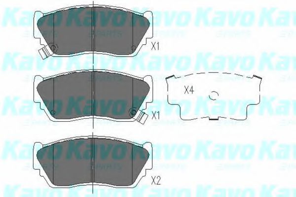 Тормозные колодки KAVO PARTS KBP-6504