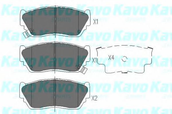 Тормозные колодки KAVO PARTS KBP-6507