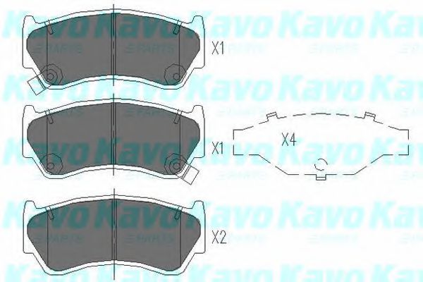 Тормозные колодки KAVO PARTS KBP-6508