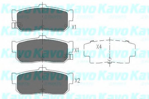 Тормозные колодки KAVO PARTS KBP-6513