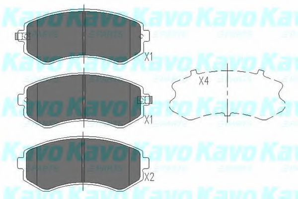 Тормозные колодки KAVO PARTS KBP-6514