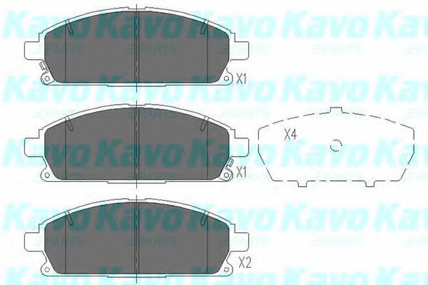 Тормозные колодки KAVO PARTS KBP-6515