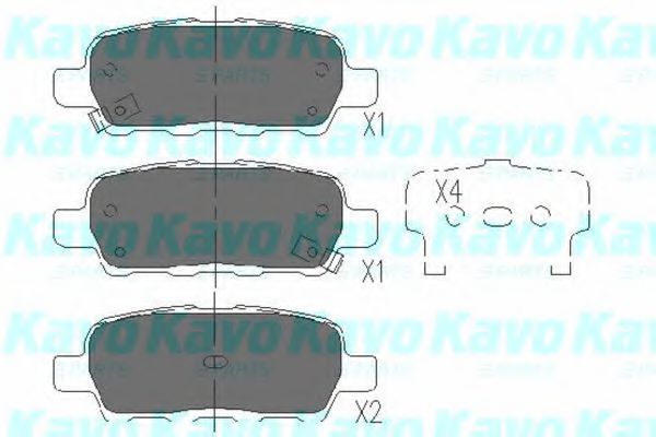 Тормозные колодки KAVO PARTS KBP-6517