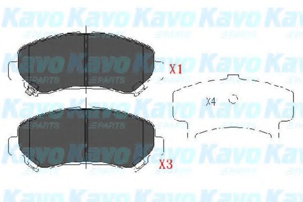 Тормозные колодки KAVO PARTS KBP-6519
