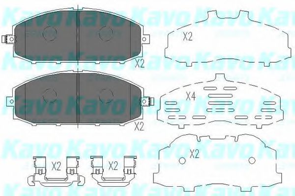 Тормозные колодки KAVO PARTS KBP-6540