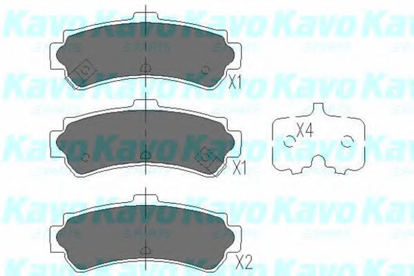 Гальмівні колодки KAVO PARTS KBP-6550
