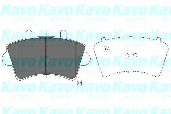 Тормозные колодки KAVO PARTS KBP-6563