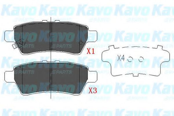 Тормозные колодки KAVO PARTS KBP-6575