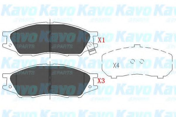 Тормозные колодки KAVO PARTS KBP-6577