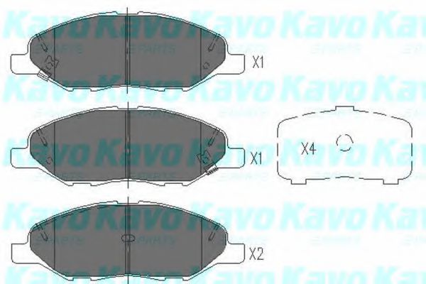 Тормозные колодки KAVO PARTS KBP-6578