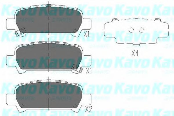 Тормозные колодки KAVO PARTS KBP-8002