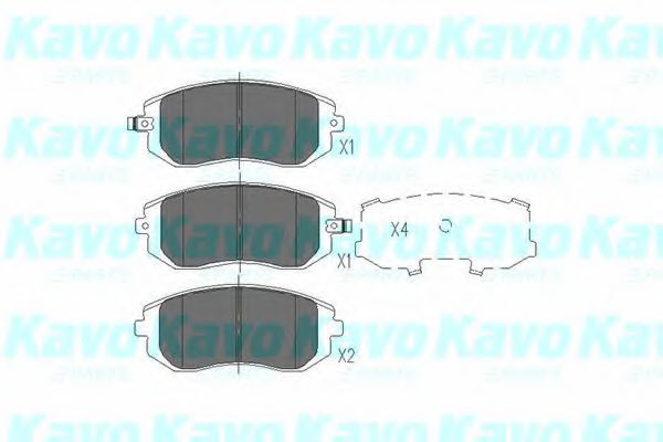 Тормозные колодки KAVO PARTS KBP-8004