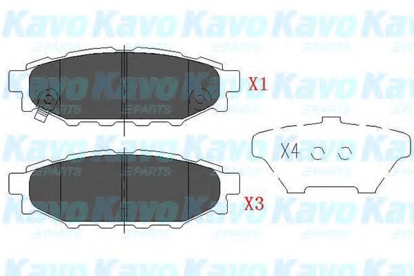 Тормозные колодки KAVO PARTS KBP-8005