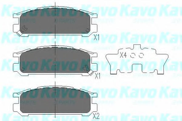 Тормозные колодки KAVO PARTS KBP-8016