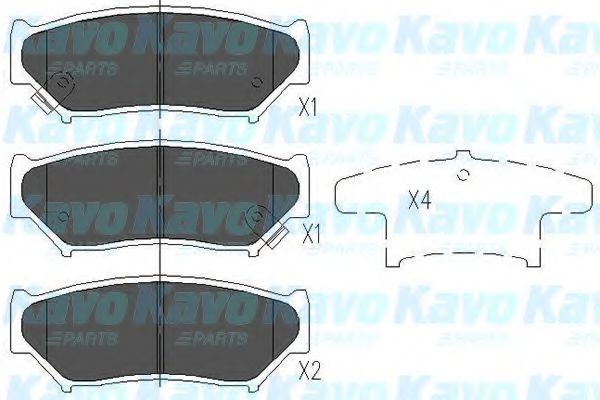 Тормозные колодки KAVO PARTS KBP-8505