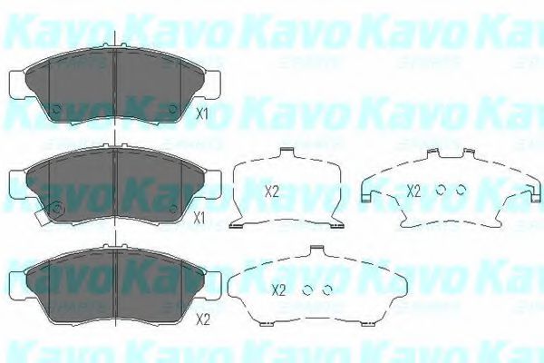 Тормозные колодки KAVO PARTS KBP-8510