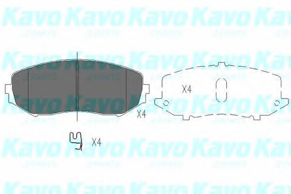 Тормозные колодки KAVO PARTS KBP-8512