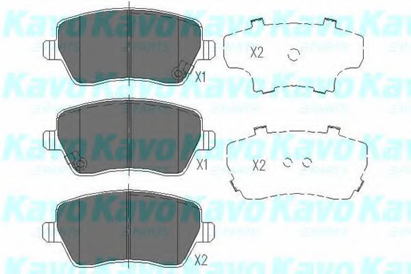 Тормозные колодки KAVO PARTS KBP-8522