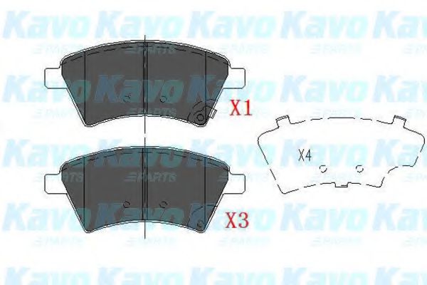 Тормозные колодки KAVO PARTS KBP-8523