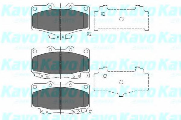 Тормозные колодки KAVO PARTS KBP-9004