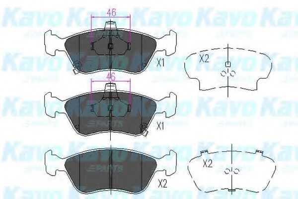 Тормозные колодки KAVO PARTS KBP-9006