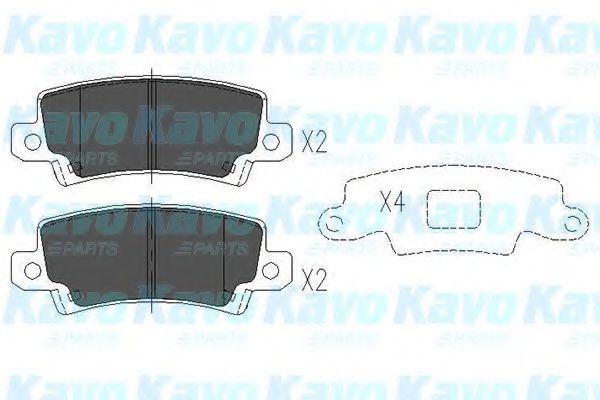 Гальмівні колодки KAVO PARTS KBP-9016