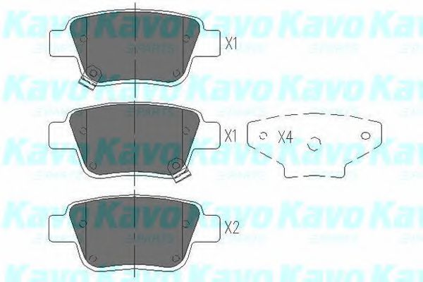 Тормозные колодки KAVO PARTS KBP-9019