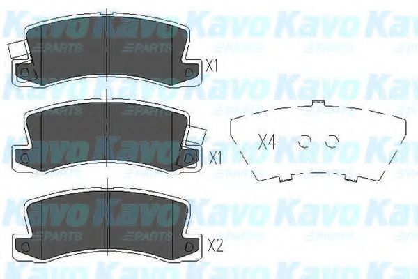 Тормозные колодки KAVO PARTS KBP-9022
