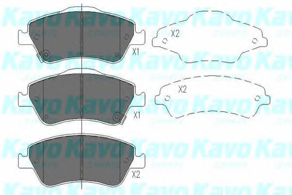 Тормозные колодки KAVO PARTS KBP-9027