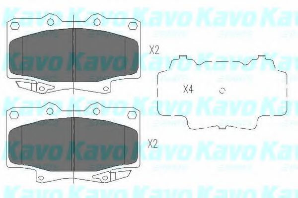 Тормозные колодки KAVO PARTS KBP-9043