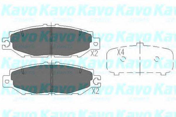 Тормозные колодки KAVO PARTS KBP-9064