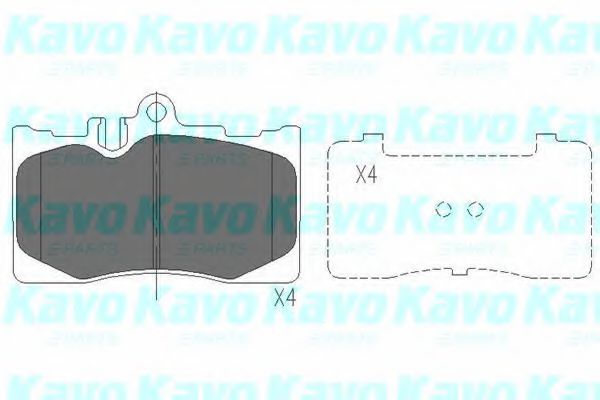Тормозные колодки KAVO PARTS KBP-9071