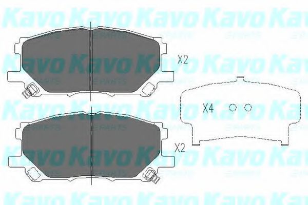 Гальмівні колодки KAVO PARTS KBP-9080