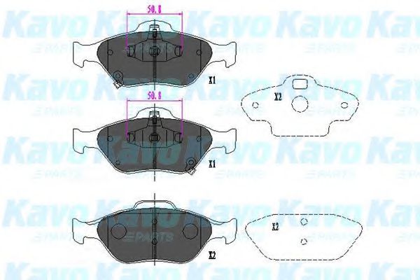 Тормозные колодки KAVO PARTS KBP-9091