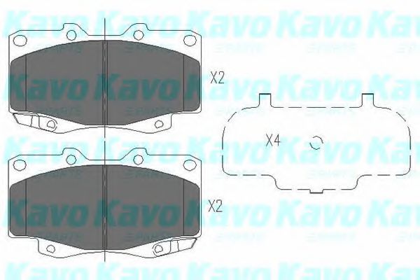 Тормозные колодки KAVO PARTS KBP-9096