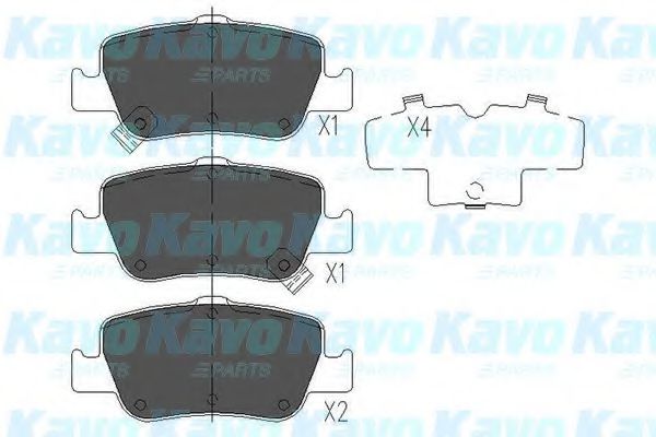 Тормозные колодки KAVO PARTS KBP-9104