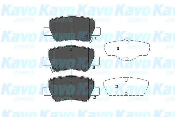 Тормозные колодки KAVO PARTS KBP-9107