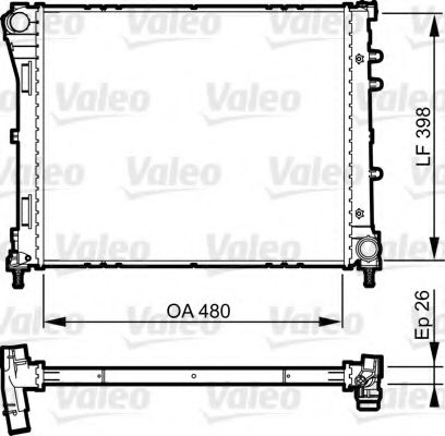 Радиатор, охлаждение двигателя VALEO 735273