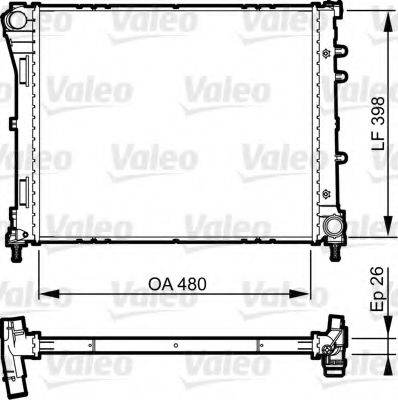 Радиатор, охлаждение двигателя VALEO 735498