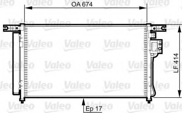 Радиатор кондиционера VALEO 814353