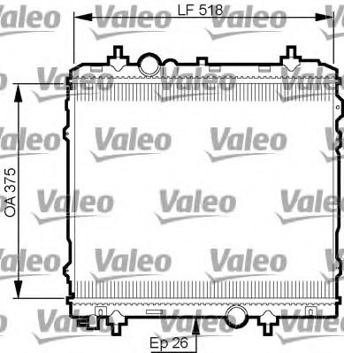 Радиатор, охлаждение двигателя VALEO 735531