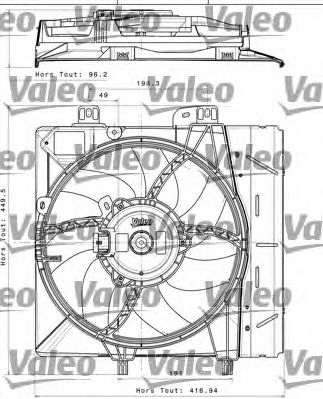 Вентилятор охлаждения VALEO 696393