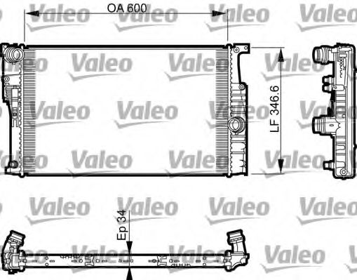 Радиатор, охлаждение двигателя VALEO 735456
