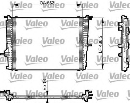 Радиатор, охлаждение двигателя VALEO 735463