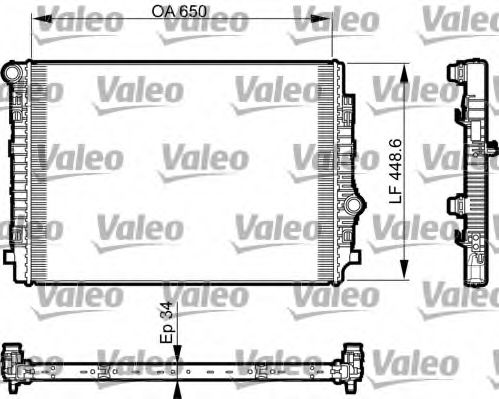 Радиатор, охлаждение двигателя VALEO 735549