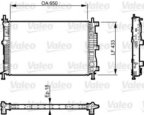 Радиатор, охлаждение двигателя VALEO 735555