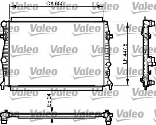 Радиатор, охлаждение двигателя VALEO 735556
