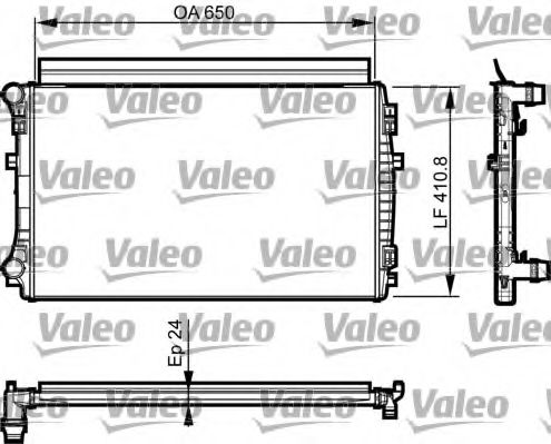 Радиатор, охлаждение двигателя VALEO 735558