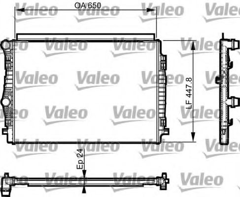 Радиатор, охлаждение двигателя VALEO 735559