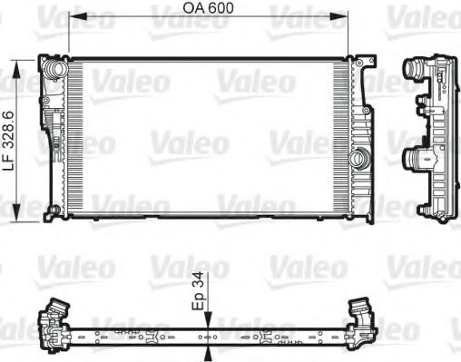 Радиатор, охлаждение двигателя VALEO 735612